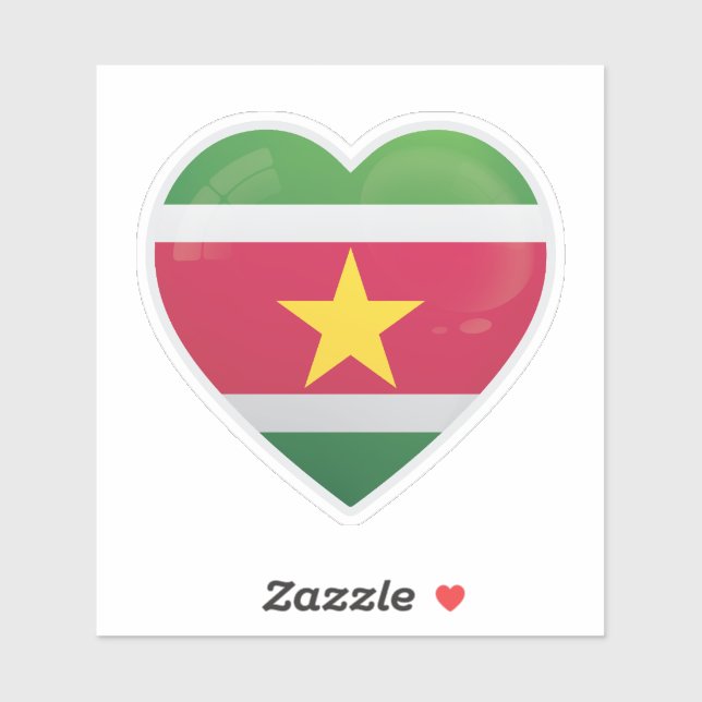 Liebe Suriname Aufkleber (Blatt)
