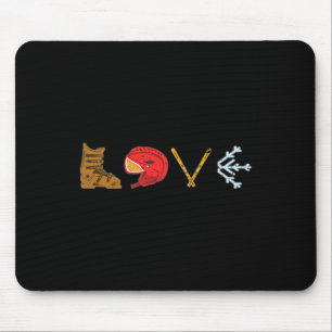Liebe Süße Abfahrt Schnee Skifahren Wintersport Al Mousepad