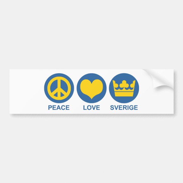 Liebe Sverige Autoaufkleber (Vorne)