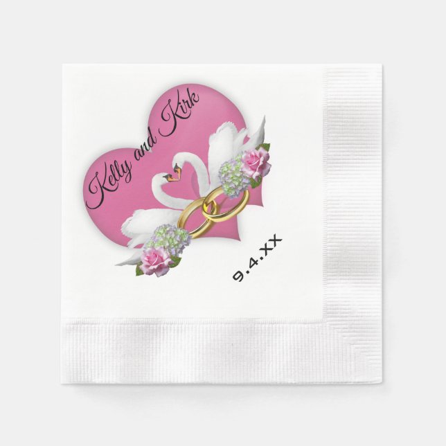 Liebe Swans Serviette (Vorderseite)