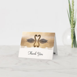 Liebe Swans Wedding Dankeskarte