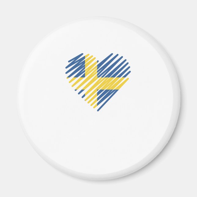 Liebe Sweden-01-white Magnet (Vorne)