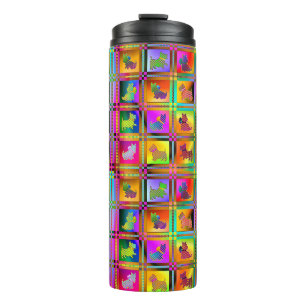 Liebe Sweet Multicolored Puppies Thermosbecher