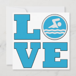 Liebe Swim Einladungskarte für wettbewerbsfähige S
