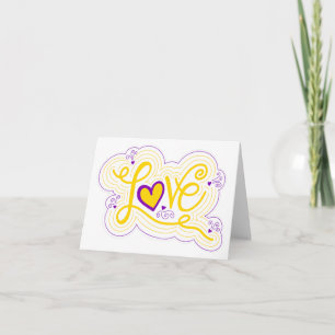 Liebe Swirl Doodle Intersex Pride Flag Buchstaben