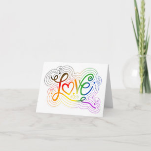 Liebe Swirl Doodle LGBTQ+ POC Flag Buchstaben