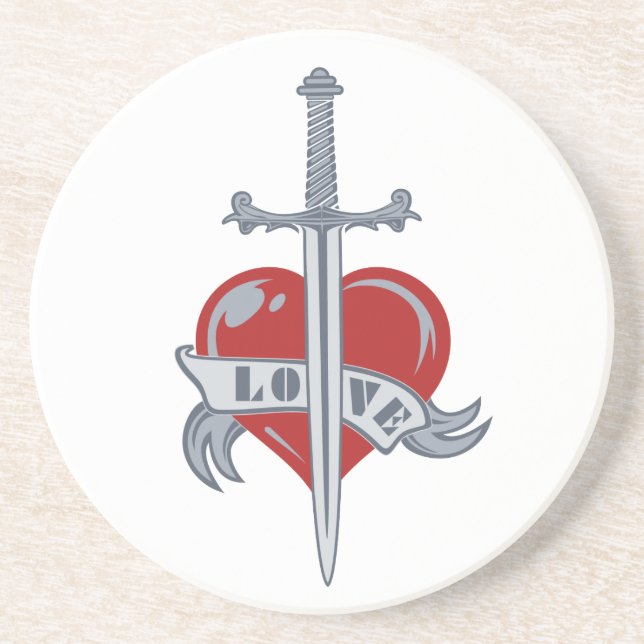 Liebe Sword benutzerdefinierter Untersetzer (Vorne)