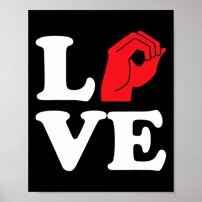 Liebe Symbol Asl Poster (Vorne)