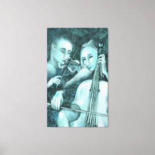Liebe Symphony Canvas Print Duet Moderne Malerei Leinwanddruck
