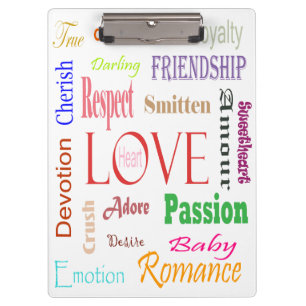 Liebe Synonyme von Shirley Taylor Klemmbrett