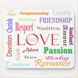 Liebe Synonyme von Shirley Taylor Mousepad