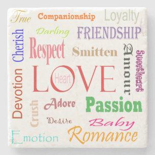 Liebe Synonyme von Shirley Taylor Steinuntersetzer