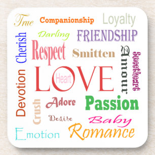 Liebe Synonyme von Shirley Taylor Untersetzer
