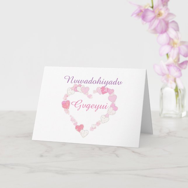 Liebe T - Shirt Karte (Orchidee)