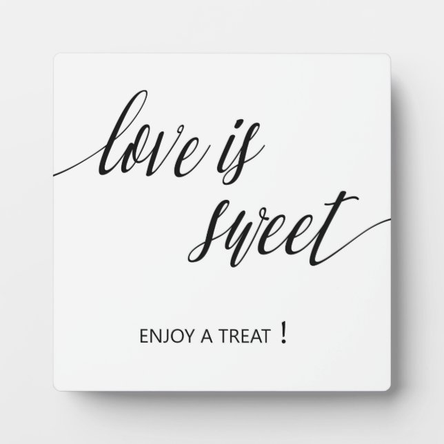 Liebe Tabletop Plaque mit Easel Fotoplatte (Vorderseite)