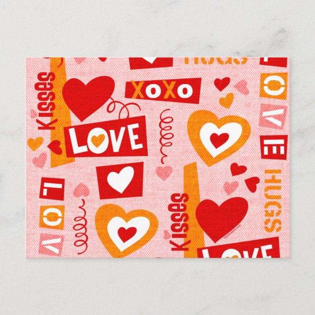 Liebe Talk Valentine Postkarte (Vorderseite)