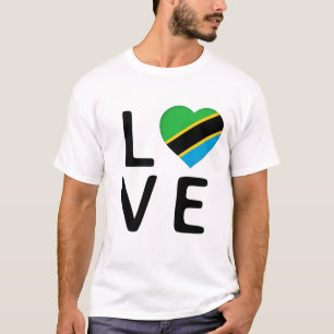 Liebe - Tansania-Flagge T-Shirt