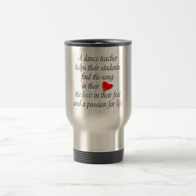Liebe, Tanz-Reise-Tasse zu unterrichten Reisebecher (Mittel)