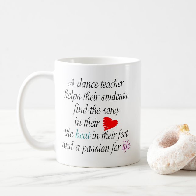 Liebe, Tanz-Tasse zu unterrichten Kaffeetasse (Mit Donut)