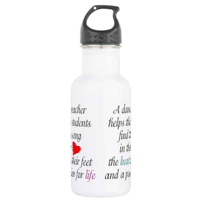 Liebe, Tanz zu unterrichten Edelstahlflasche (Vorderseite)