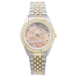 Liebe tanzt weiche Rose Inspiration Zitat Armbanduhr