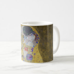 Liebe Tapestine: Ein Kuss in Gold von Klimt Valent Kaffeetasse