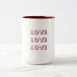 Liebe-Tasse Zweifarbige Tasse