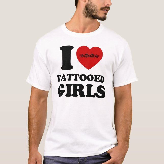 Liebe tätowierte Mädchen I T-Shirt (Vorderseite)