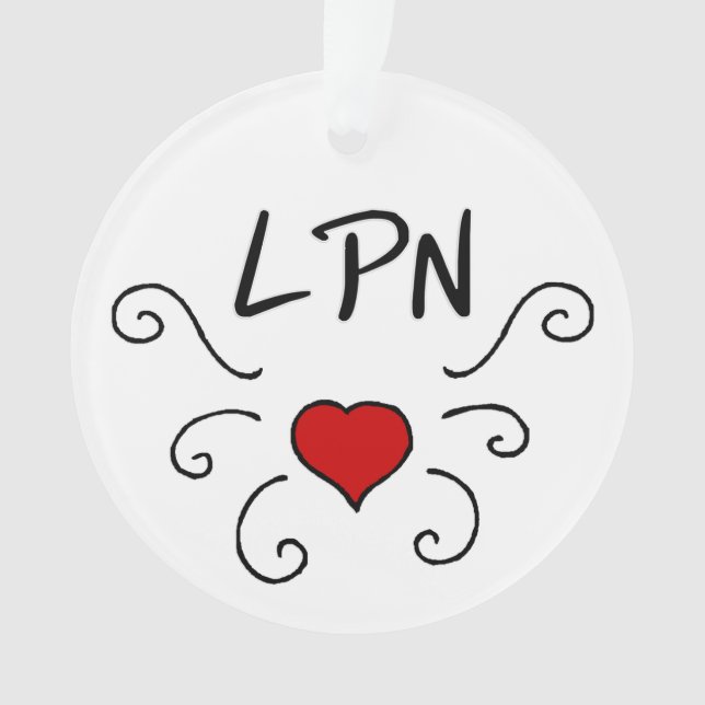 Liebe-Tätowierung der Krankenpflege-LPN Ornament (Vorderseite)