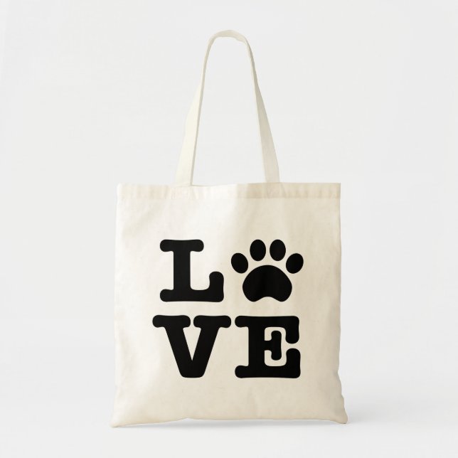 Liebe-Tatzen-Druck-Taschen-Tasche Tragetasche (Vorne)