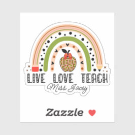 Liebe Teach Inspirierte Rainbow Lehrer Wertschätzu Aufkleber
