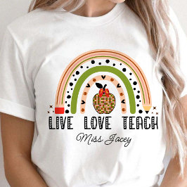Liebe Teach Inspirierte Rainbow Lehrer Wertschätzu T-Shirt