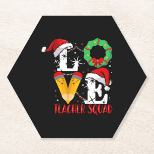 Liebe Teacher Squad , lustige Lehrer Weihnachten Untersetzer
