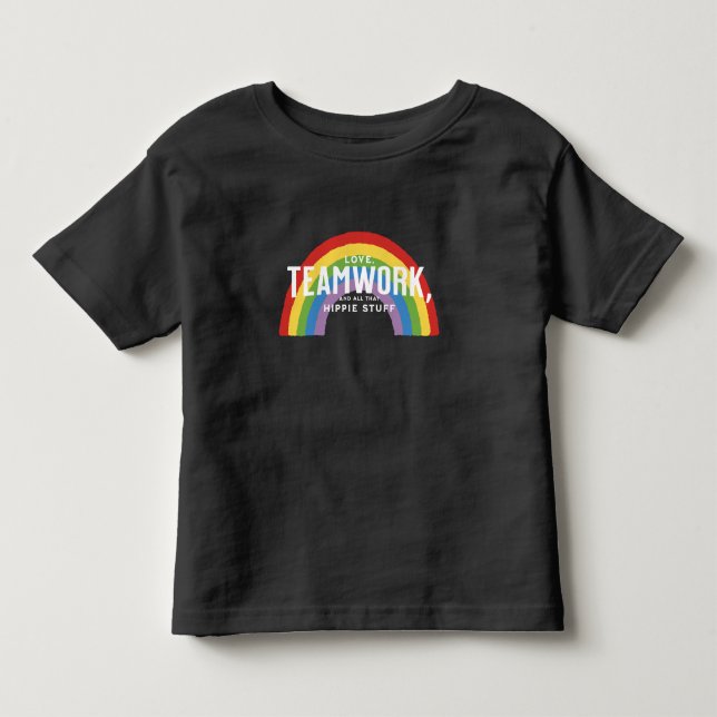 Liebe, Teamwork und all das Hippie-Zeug Kleinkind T-shirt (Vorderseite)