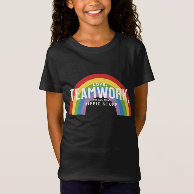Liebe, Teamwork und all das Hippie-Zeug T-Shirt (Vorderseite)