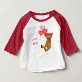 Liebe Teddy Bear Pink Baby Strampler