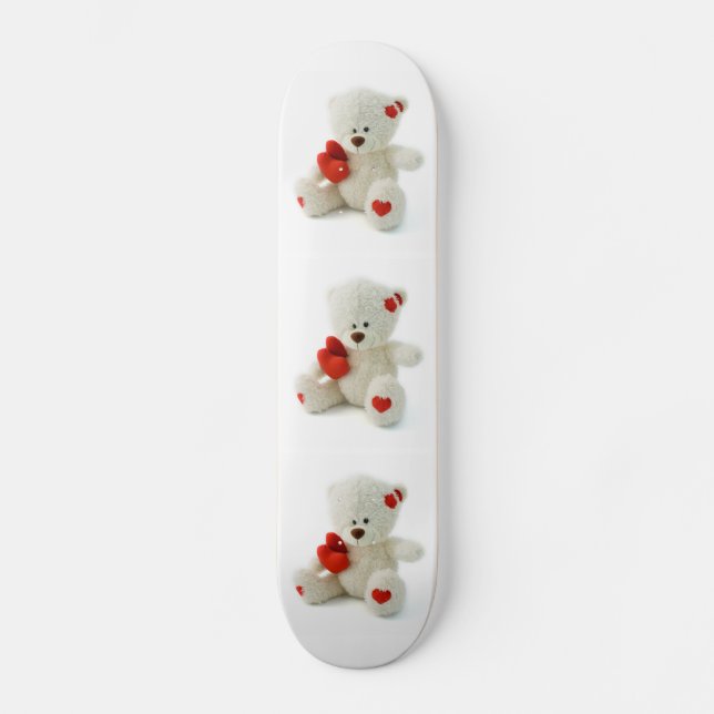 Liebe Teddy Valentine Custom Skateboard (Vorderseite)