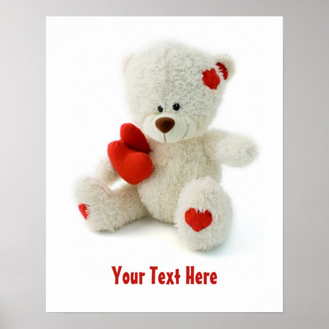 Liebe Teddy Valentine Zollposter Poster (Vorne)