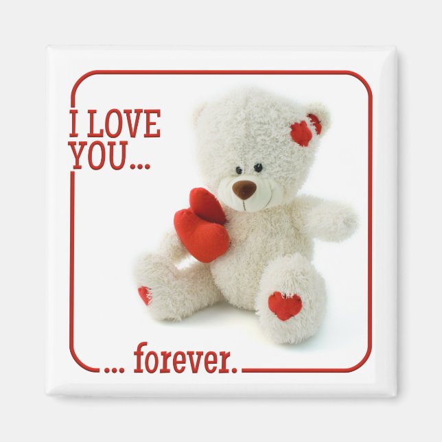 Liebe Teddy Valentinmagnet Magnet (Vorne)