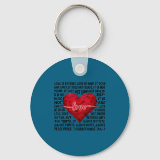 Liebe Tee Retro Patient Bibelvers Christlich Schlüsselanhänger