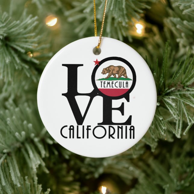 LIEBE Temecula California Keramik Ornament (Baum)