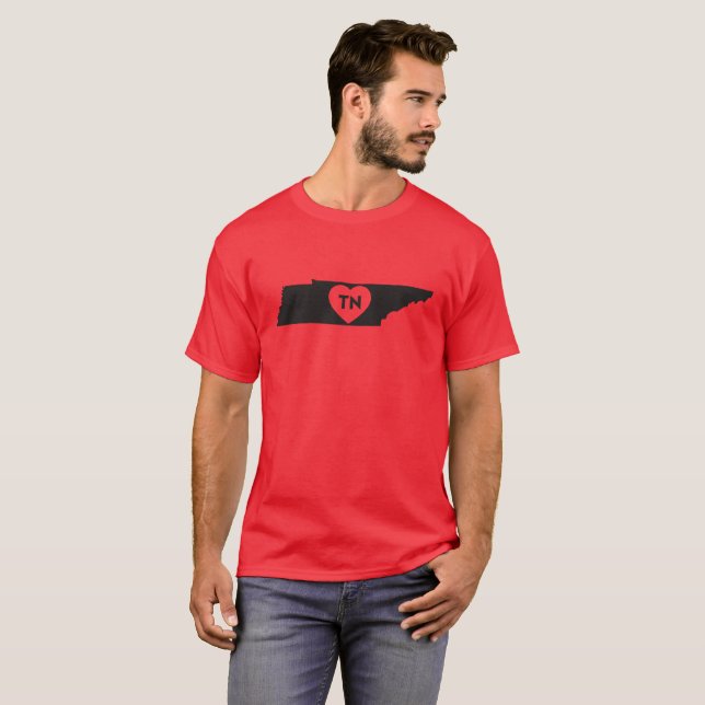 Liebe-Tennessee-Staat der Männer grundlegender T-Shirt (Vorne ganz)