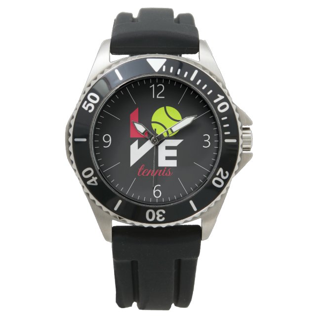 Liebe Tennis Armbanduhr (Vorderseite)