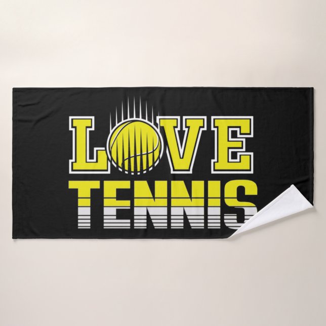Liebe Tennis Badetuch Badehandtuch (Badehandtuch)