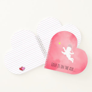 Liebe Tennis Cupid Notizbuch