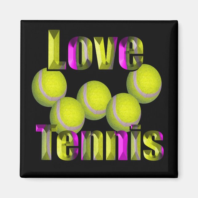 Liebe Tennis Design, Magnet (Vorne)