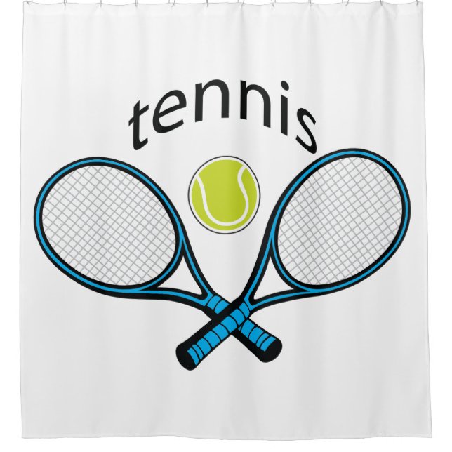 Liebe Tennis Duschvorhang (Vorderseite)