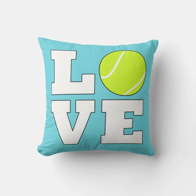 LIEBE Tennis Farbdekorative Kissen mit Rückenpolst (Vorderseite)