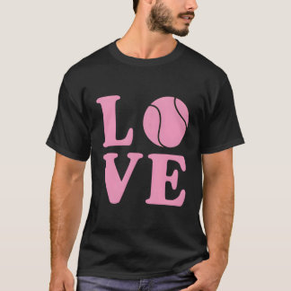 Liebe Tennis Funny Retro Style Tennisspieler Gesch T-Shirt