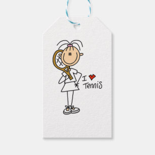 Liebe-Tennis-Geschenk-Umbauten der Frau-I Geschenkanhänger